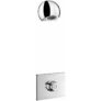 Kép 1/2 - DELABIE TEMPOSTOP időzített nyomógombos zuhanycsap kevert vízre ROUND zuhanyfejjel, vízmentes BOX