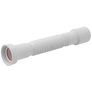 Kép 1/2 - 6/4"-os flexibilis műanyag szennyvíz-elvezetőcső, bekötőcső 40/50 mm csatlakozással, kihúzható 390-840 mm hossz, tömítéssel, polipropilén, fehér
