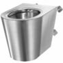 Kép 1/3 - DELABIE vandálbiztos álló WC csésze szervizfolyosós rögzítéssel, 1,5mm rozsdamentes acél, selyem, DEL160550