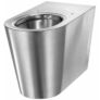 Kép 1/2 - DELABIE vandálbiztos álló WC csésze, alsó és hátsó kifolyású, 1,5mm rozsdamentes acél, selyem, DEL110300