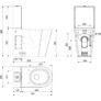 Kép 2/2 - GCV00054 akadálymentes monoblokkos kóracél WC műszaki ábra.
