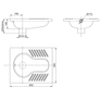 Kép 4/4 - Pottyantós WC csésze XS - Török WC XS, kompakt kialakítás szűkös helyekre, r.m. acél, 1,2 mm falvastagság