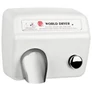 Kép 1/3 - DA548-974 WORLD DRYER Model A nyomógombos, időzített kézszárító, acél, fehér, 2300 W, 20 mp, 73,8 dB